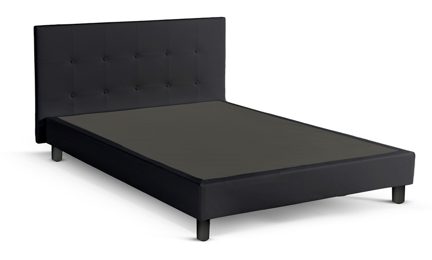 Image 14: Lit fixe Triomphe similicuir, matelas "Cosmos" en option