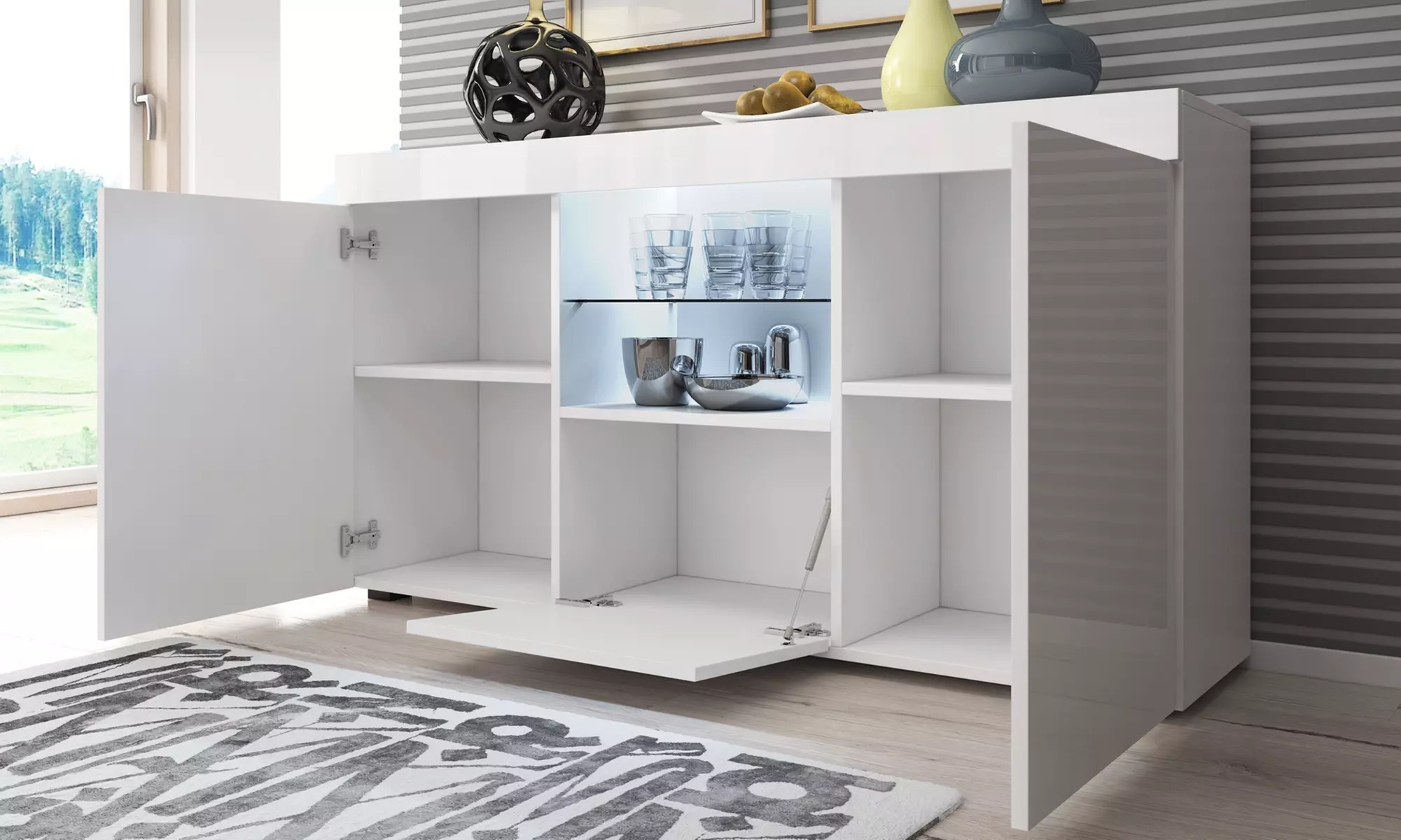 Sideboard Sefora mit LED-Beleuchtung