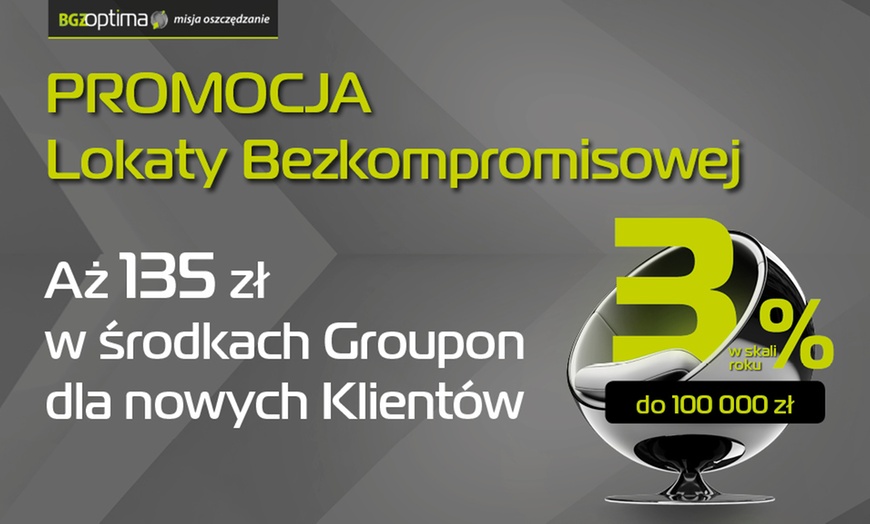 Image 1: Lokata BGŻ Optima + aż 135 zł na Groupon.pl