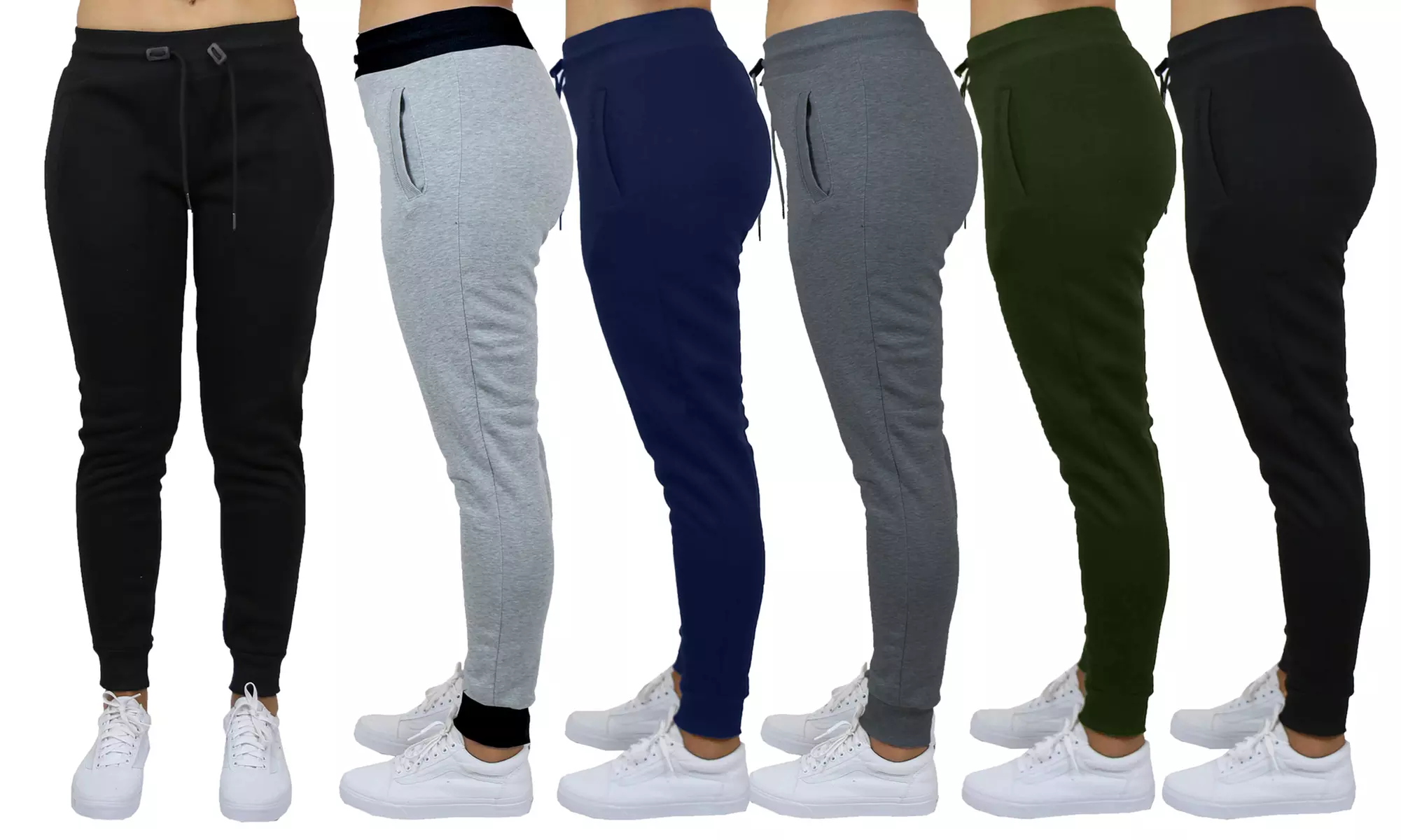 4-Pack Women's Classic French Terry Joggers - Plus Sizes Available - Primary Image