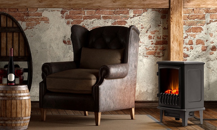 Devanti Electric Fireplace Heater Groupon