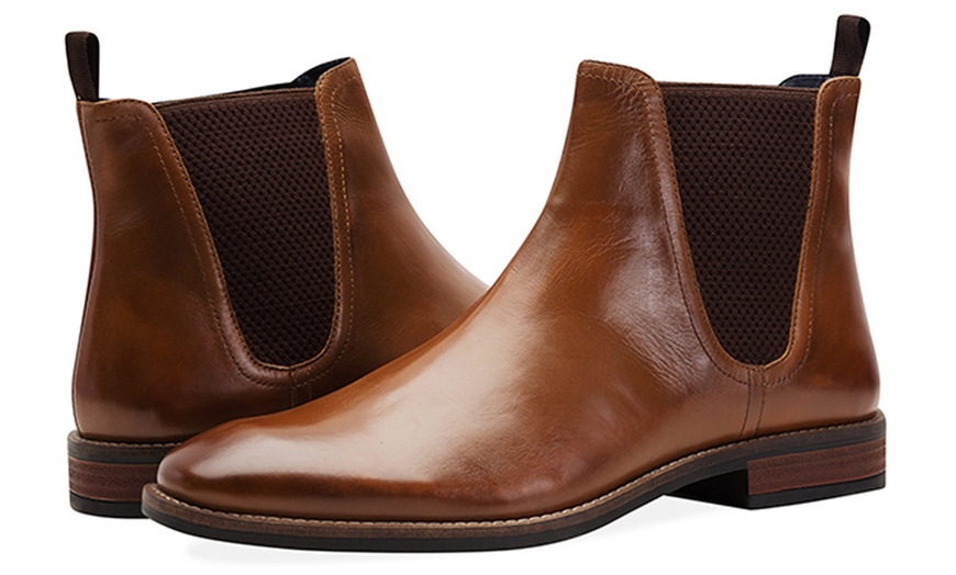 Image 10: Men's Square Toe Chelsea Boot