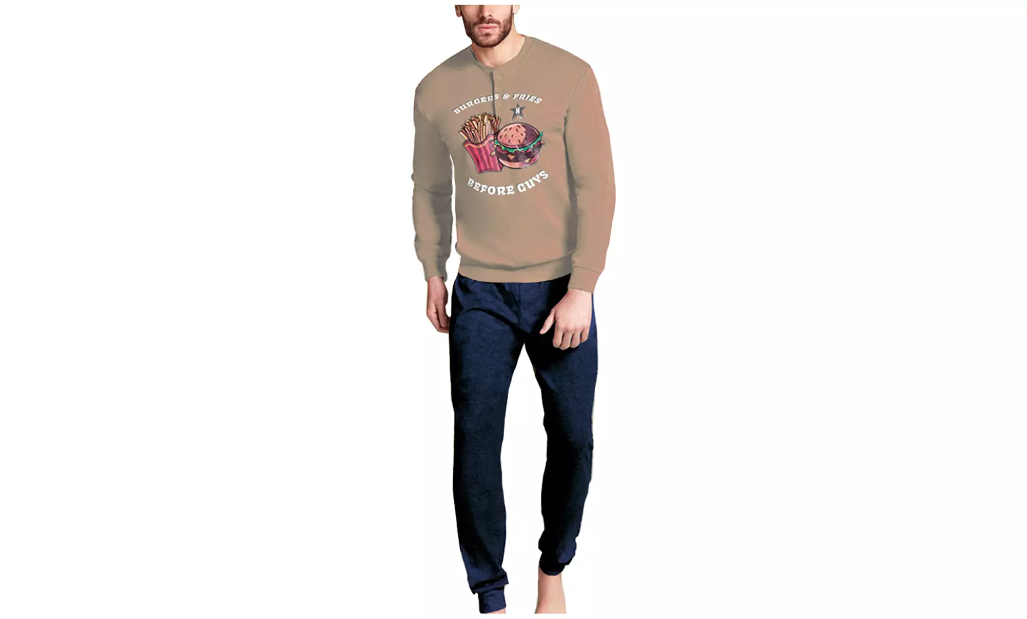 Pigiama uomo e donna in cotone Interlock di Hollywood Milano