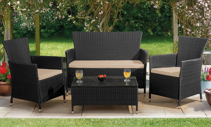 Image 3: St. Lucia Four-Piece Rattan Set