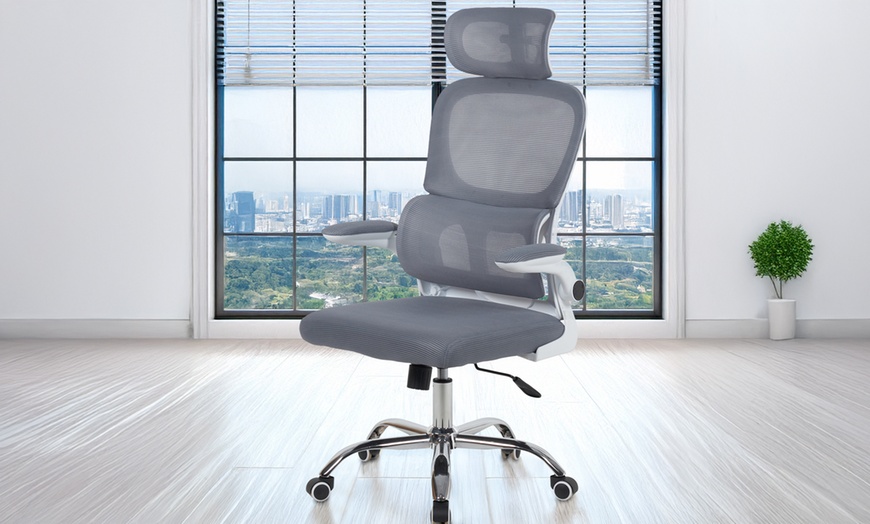Image 4: Chaise de bureau ergonomique avec support pour le dos