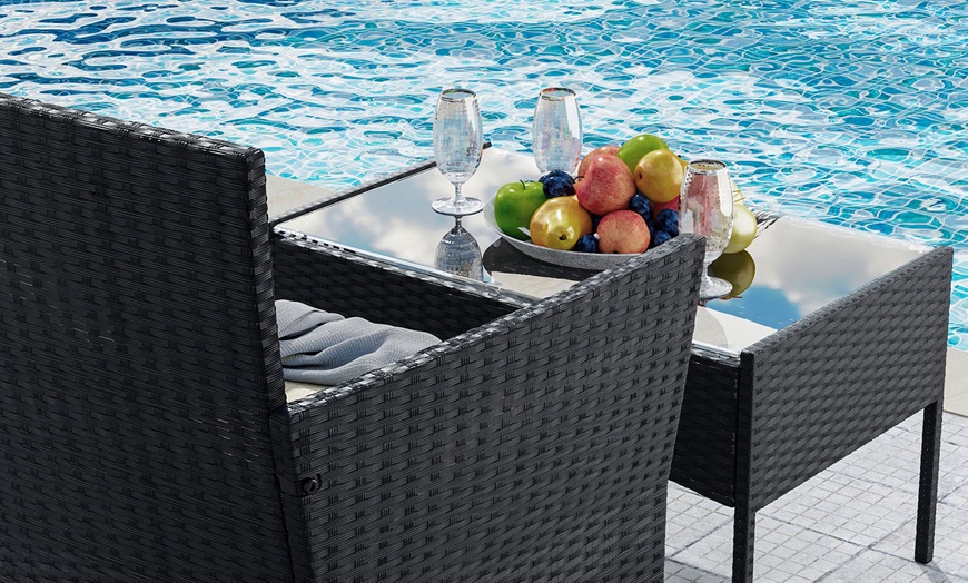 Image 4: Four-Piece Rattan-Effect Garden Furniture Set