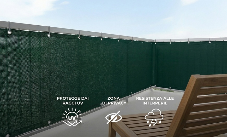 Image 10: Voile d'ombrage résistante au vent avec œillets métalliques