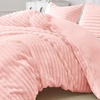 Image 2: Faux Rabbit Fur Plush Ribbed Duvet Set