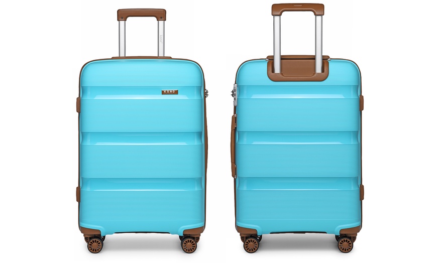 Image 28: One or Four Hard Shell Suitcases with 360° Swivel Wheels