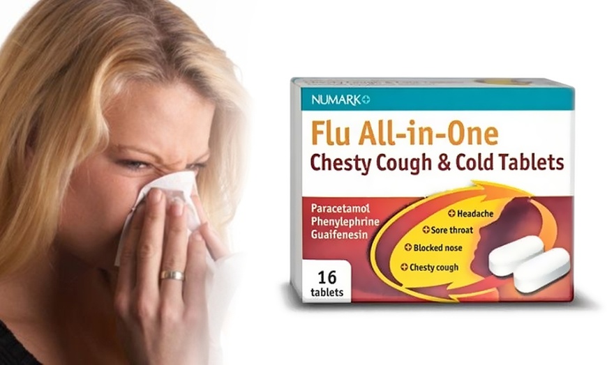 Image 1: Flu All-in-One Cough Tablets