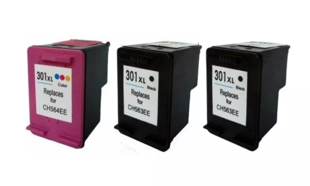 Set van 1 of 3 compatibele inktpatronen voor een HP 301 XL Printer - Primary Image