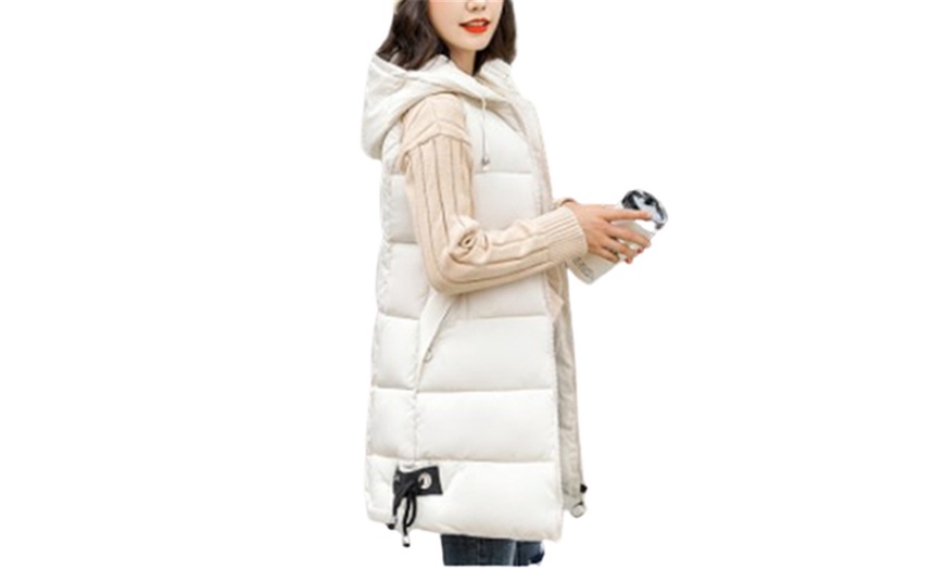 Image 6: Women's Padded Gilet Long Line Body Warmer
