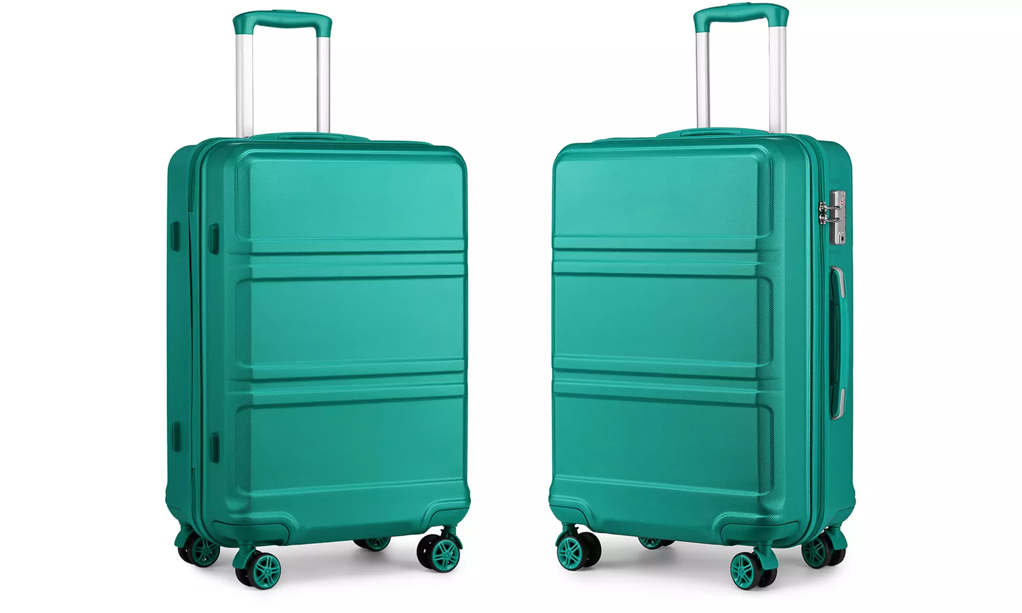 1x oder 3x Hartschalen-ABS-Reisekoffer + Reisetasche