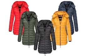 Women's Winter Warm Mid-Length Zip Up Coat