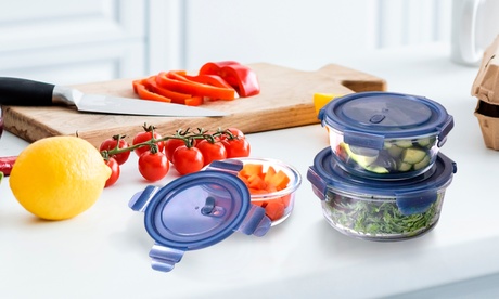 Set di 3 o 6 contenitori Silvano in vetro