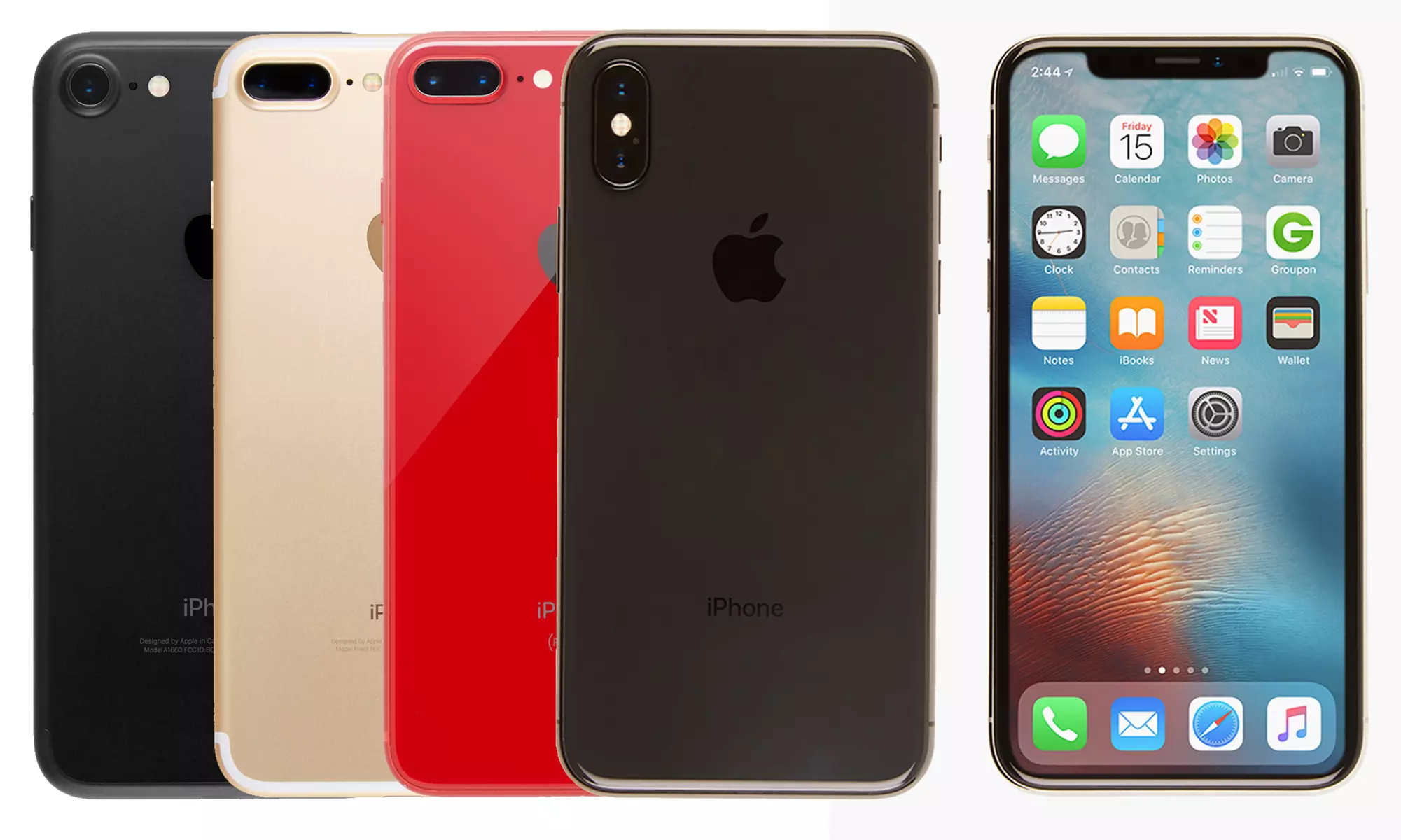 iPhone 7/7 Plus/8/8 Plus/X (GSM Unlocked) (Refurbished A-Grade) with MFi-Certified Lightning Cable and 1-Year Warranty - Primary Image