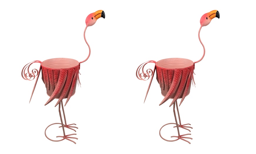 Image 5: One or Two Metal Flamingo Ice Buckets