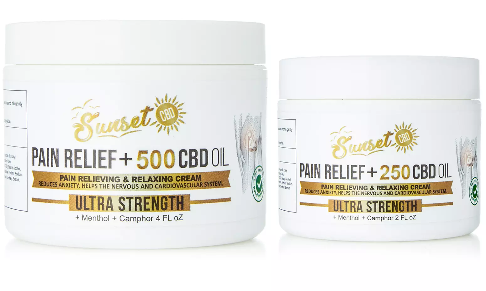 Pain Relief Cream with CBD and Menthol from Sunset CBD - Primary Image