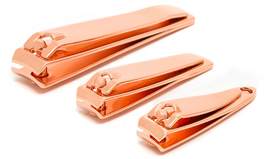 Image 1: Rose Gold Nail Clippers