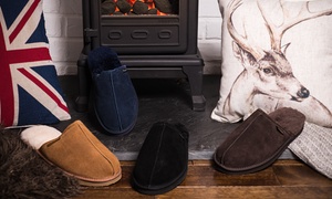 Men's Suede Sheepskin Slippers