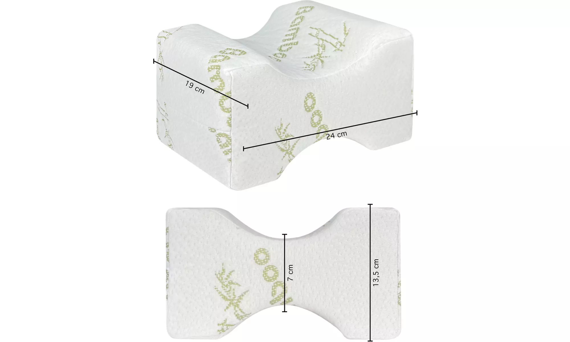 Coussin pour jambes à mousse à mémoire de forme et revêtement bambou