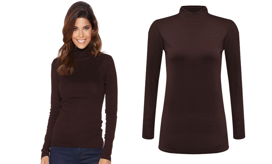 Image 4: Women's Polo Neck Jersey Tops