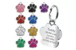 Personalised Engraved Glitter Paw Pet Tag from Decomatters (Up to 93% Off) - Image 2