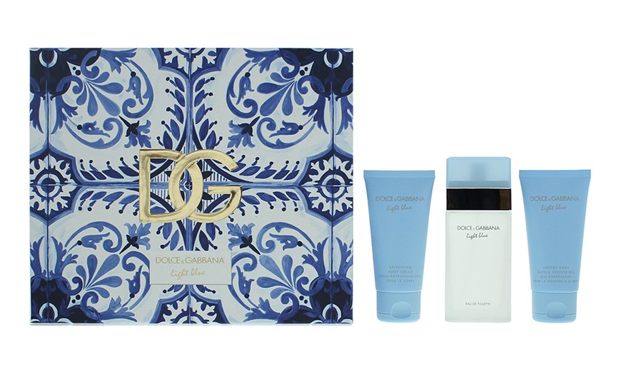 Image 1: Dolce & Gabbana Light Blue EDT Three-Piece Gift Set 50ml