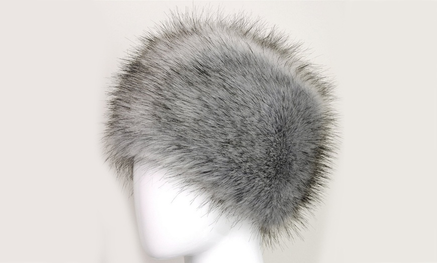 Image 3: Faux Fur Cossack Hat