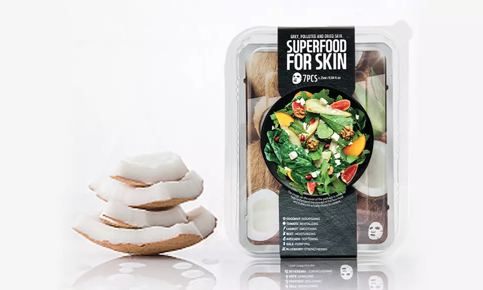 Seven-Pack of Energising Korean Superfood Vegan Face Masks - Image 5