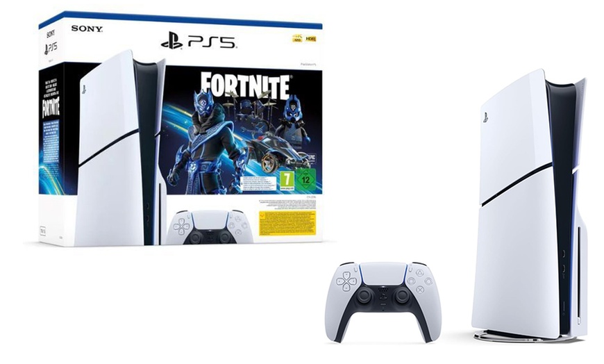 Image 1: Sony PlayStation®5 Slim Standard Edition Pack Fortnite® Cobalt Star