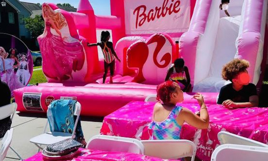 Image 1: Barbie Moon Bounce & Slide: Ultimate Fun for All Ages 