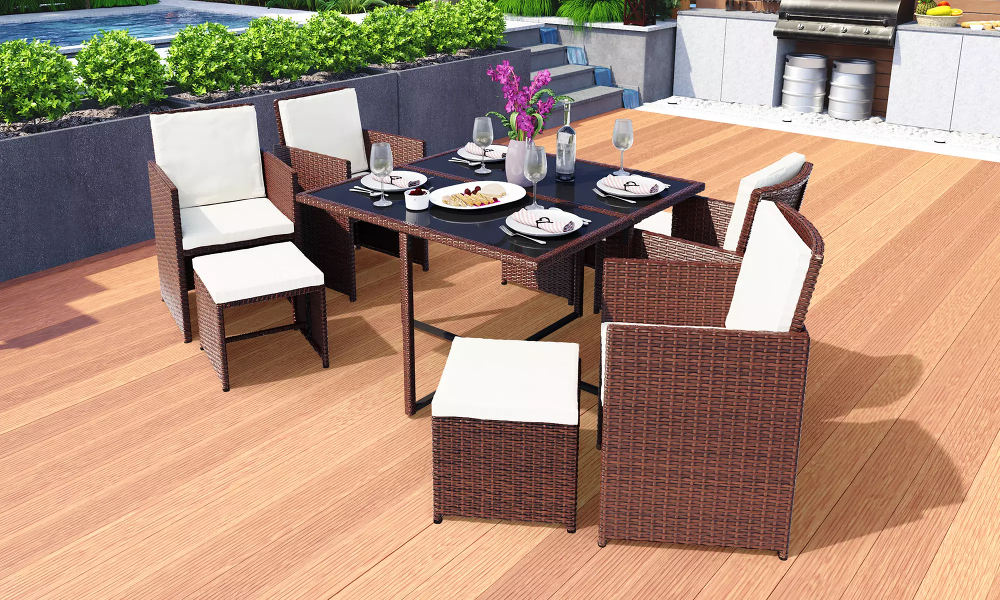 Swing&Harmonie Garten-Möbel-Set „Vegas"