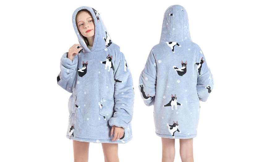 Image 22: Kids' Oversized Fluffy Hoodie Blanket