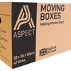 Image 3: Aspect Large Moving Boxes with Lids, Handles, Tape & Marker - 47 Litres