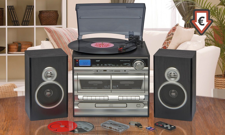 Image 1: 6-in-1 Midi Hi-Fi Music System