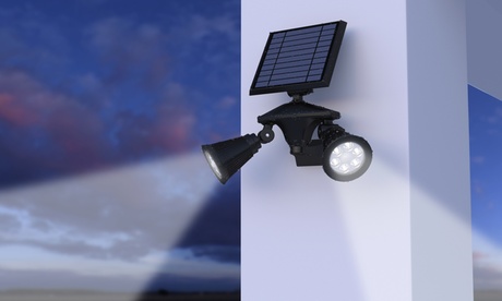 1 o 2 doppi spot a LED solare Lumisky con certificazione IP44
