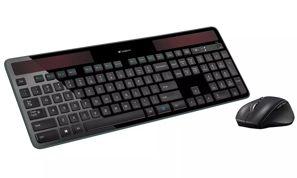 Logitech Solar-Powered Wireless Keyboard and Marathon Mouse (Manufacturer Refurbished) - Primary Image