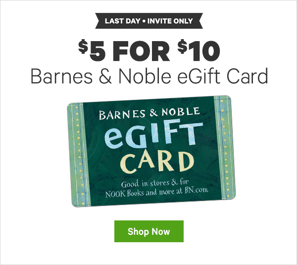 $5 for $10 Barnes & Noble eGift Card