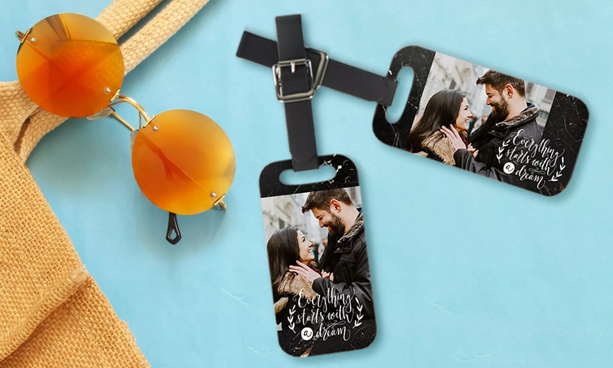 One or Two Small or Large Personalized Luggage Tags from Photobook America (Up to 50% Off) - Primary Image