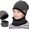 Image 1: Gorro de punto para niños y niñas, con opción a cuello redondo a juego