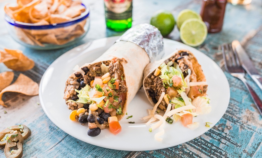 Image 2: Burrito, Tortilla Chips and Salsa