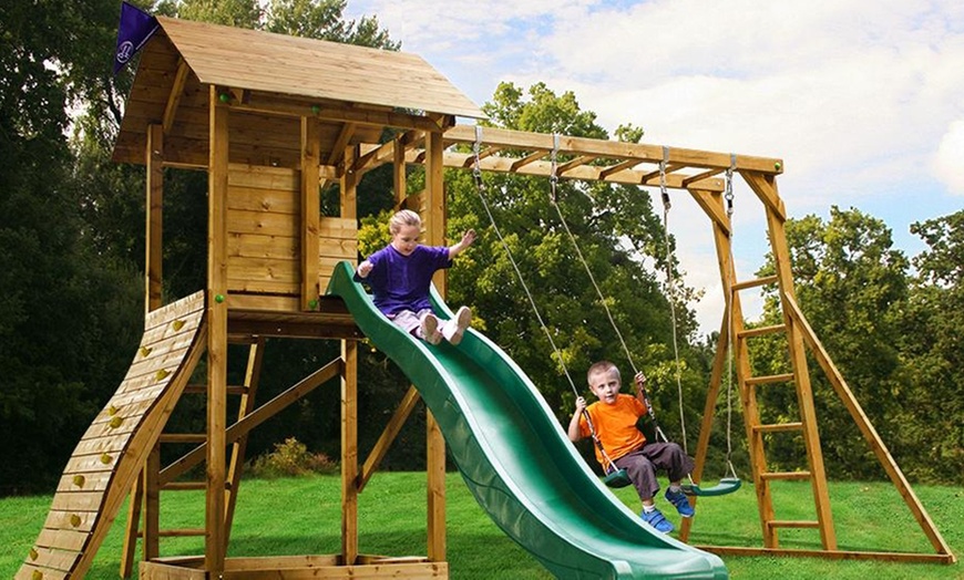 Image 4: Solid Wood Climbing Frames