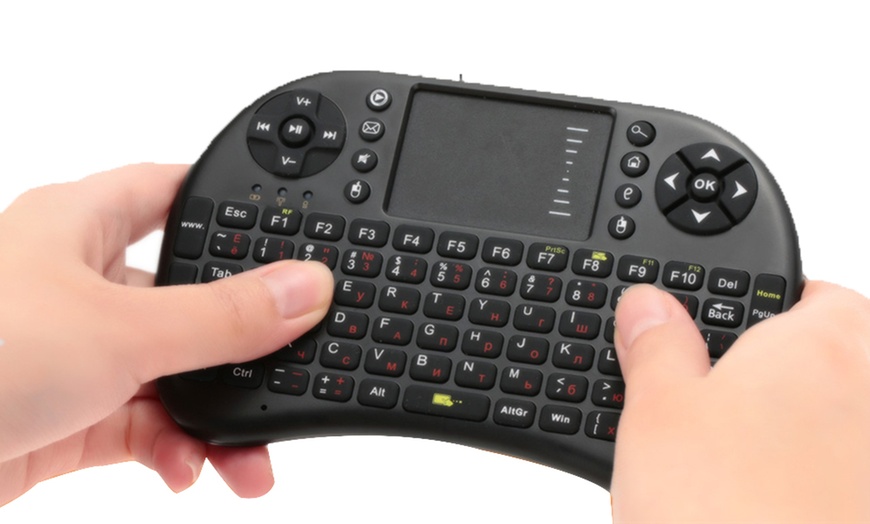 Image 2: Mini Keyboard Remote with Touchpad