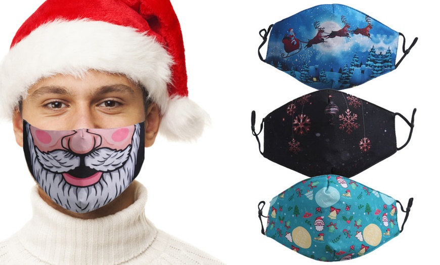 Image 2: Gesichtsmaske mit Weihnachtsmotiv