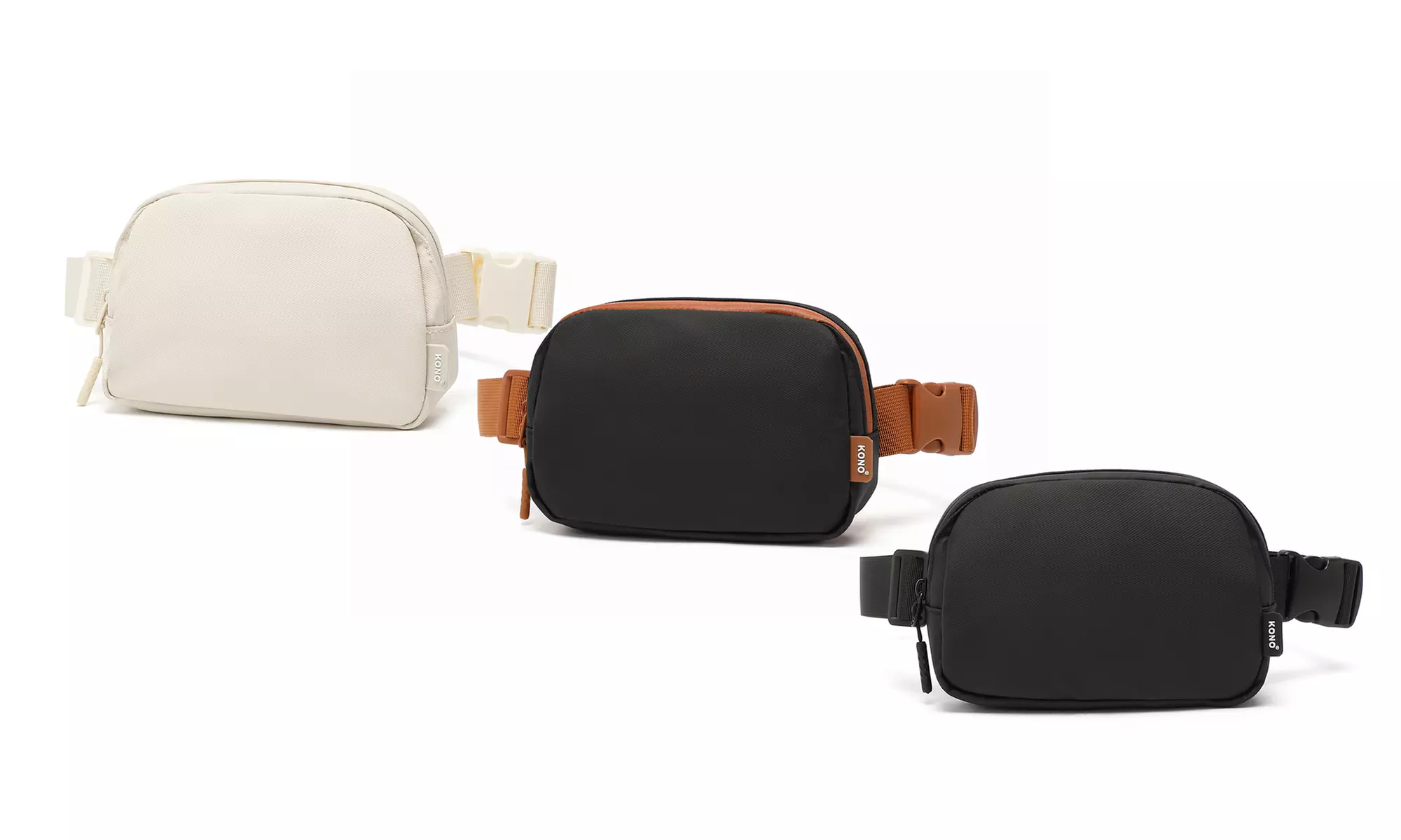 Clearance Kono Minimalist Water-Resistant Adjustable Waist Pack