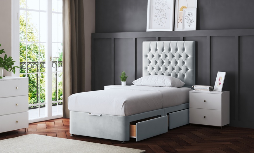 Image 13: Seraphine Chesterfield Divan Bed with Four Drawers