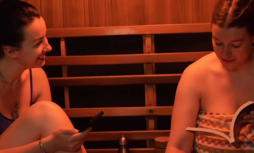 Image 6: Infrared Sauna with Red Light Therapy for 1 or 2 people