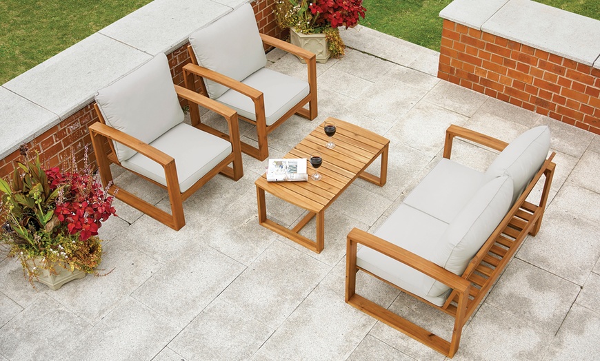 Image 2: Rimini Hardwood Sofa Set