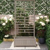 Image 5: Raised Wooden Planter with Climbing Trellis